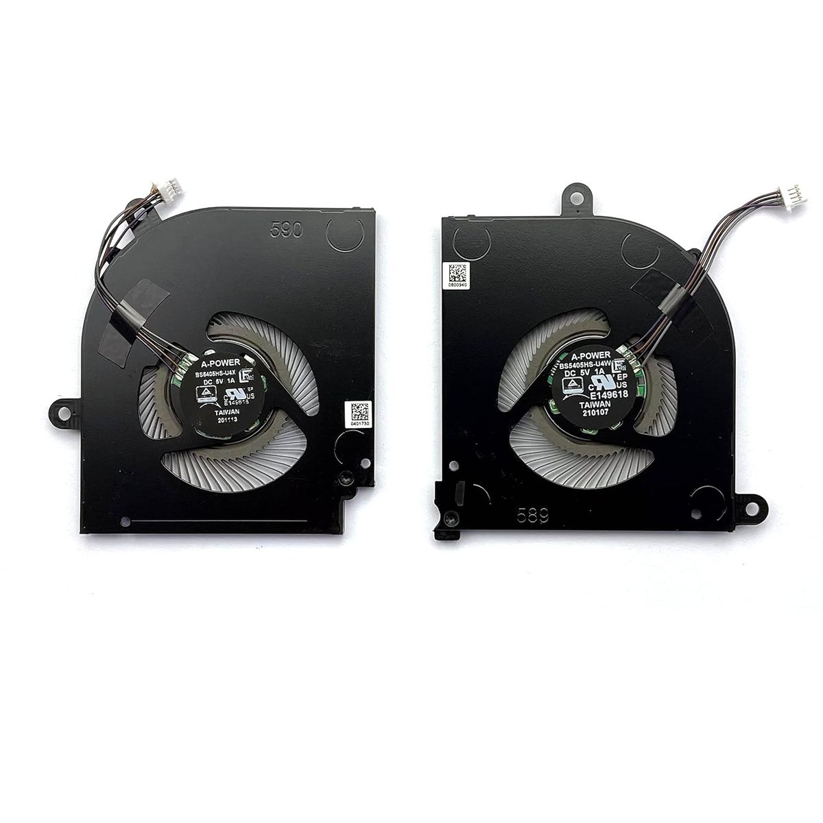 CPU + GPU Fan Compatible with MSI Stealth 15M B12UE MS-15B1 Laptop