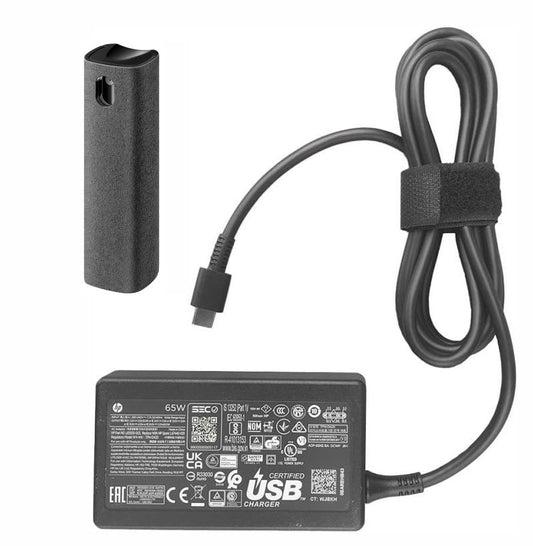 New Genuine HP Type C 65w Laptop Charger Slim Power Adapter 1P3K6AA