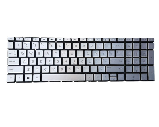 Replacement Keyboard Compatible with HP 15-DW3026ni 15GW 15DY 250 G8 Silver