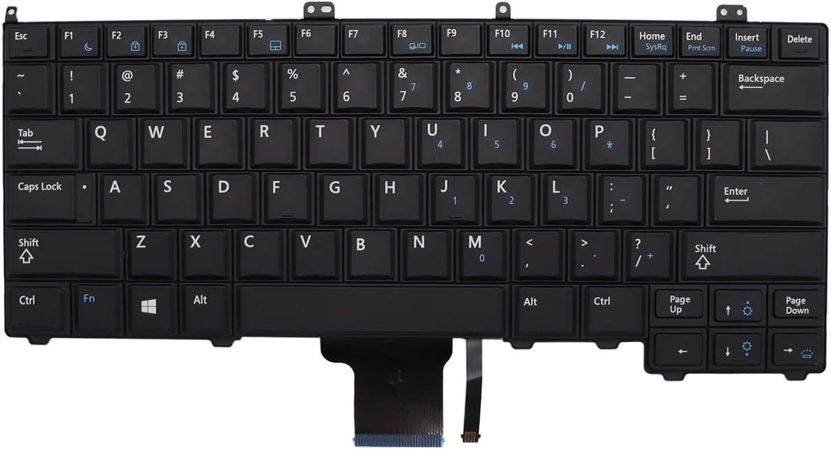 Replacement Keyboard for Dell Latitude E7240 7420 E7440 12 7000 Backlight