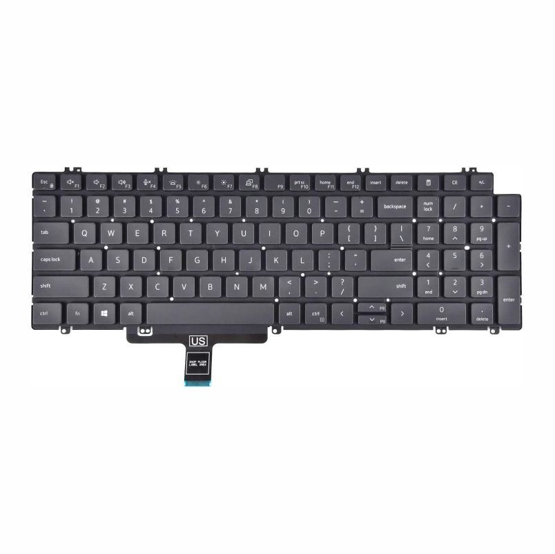 Backlit Keyboard 0N7N16 for Dell Latitude 5520 21 30 Precision 3560 61 70