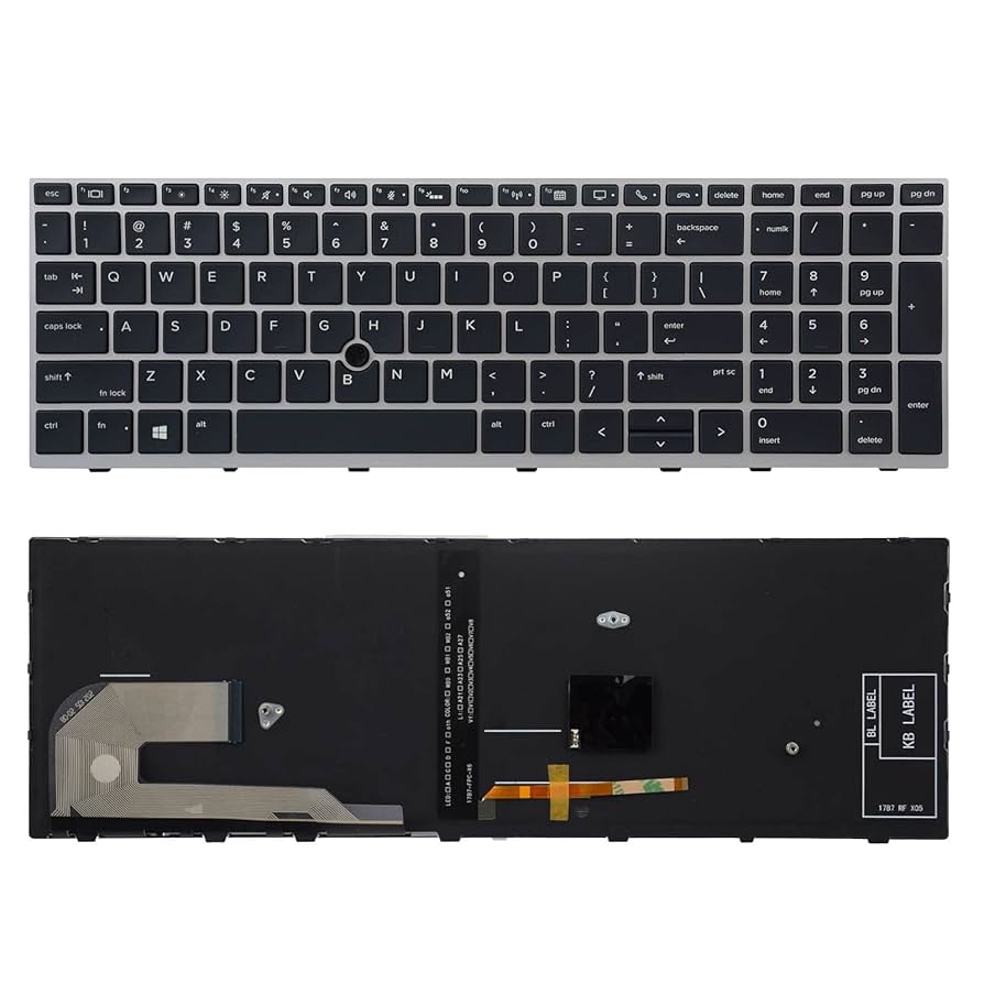 Backlit Keyboard compatible with HP EliteBook 850 755 ZBook 15U G5 G6