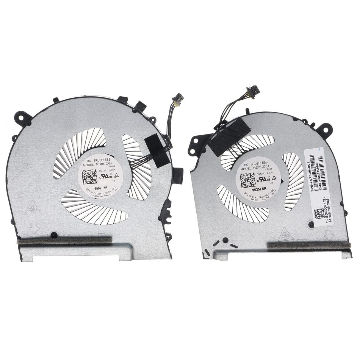 Replacement CPU and GPU Cooling Fan for HP Omen 15-DH